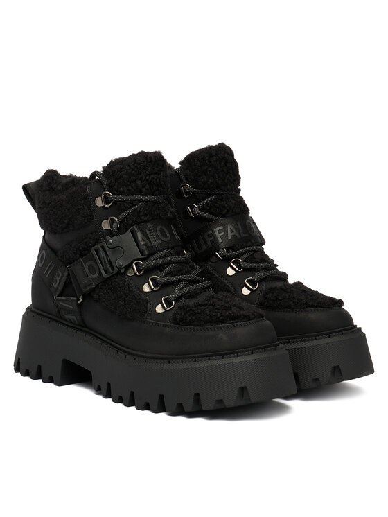 Buffalo Polacchine Buffalo Aspen Com Mid Warm 1622593 Nero