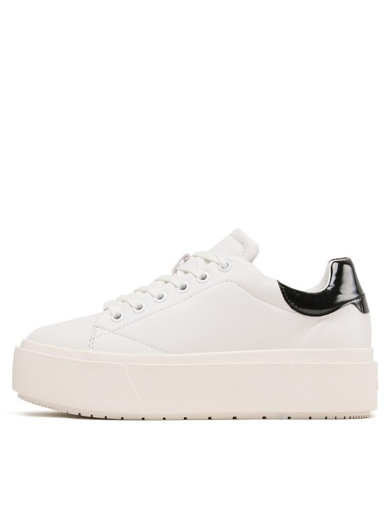 Calvin Klein Αθλητικά Calvin Klein Squared Flatform Cupsole Lace Up HW0HW01775 Λευκό