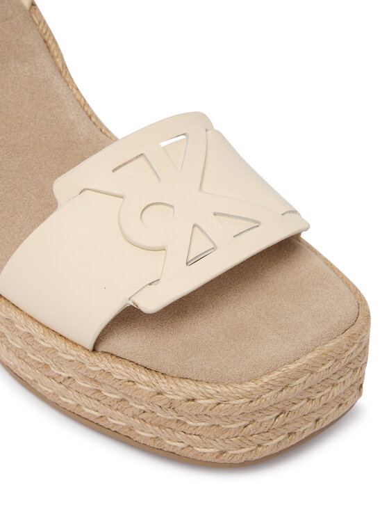 Calvin Klein Espadrillas Calvin Klein Wedge Espad 70 Embl Lth HW0HW02897 Beige