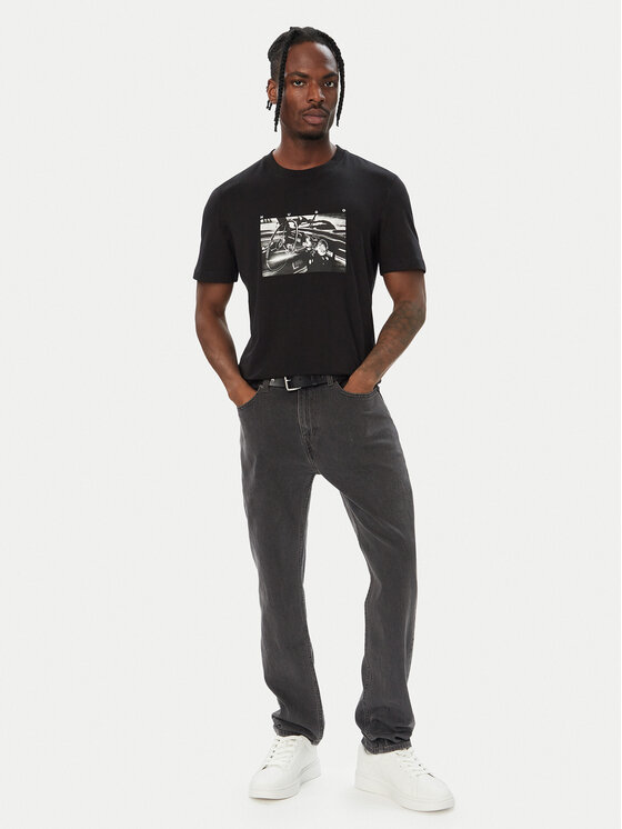 HUGO HUGO Camiseta Dikems 50568628 Negro Relaxed Fit