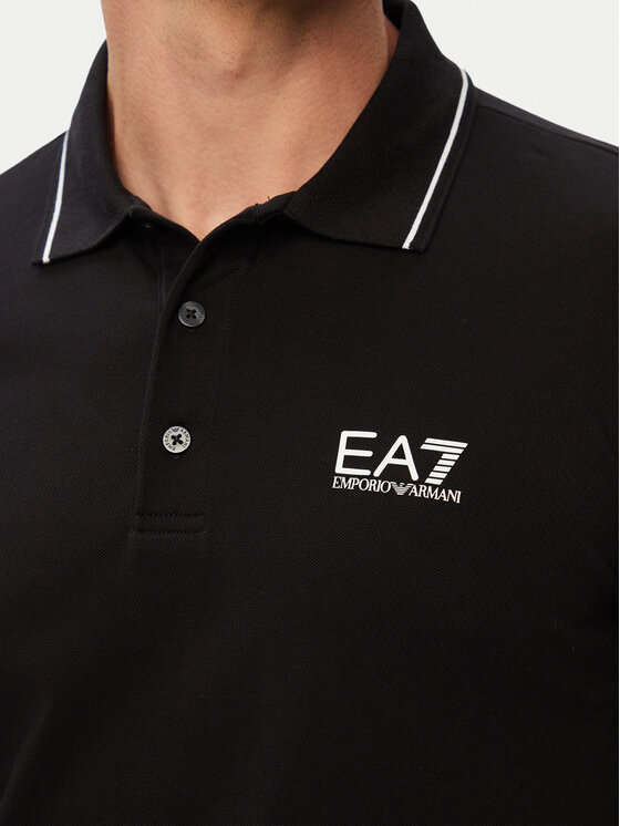 EA7 Emporio Armani EA7 Emporio Armani Поло 8NPF16 PJVUZ 1200 Чорний Slim Fit