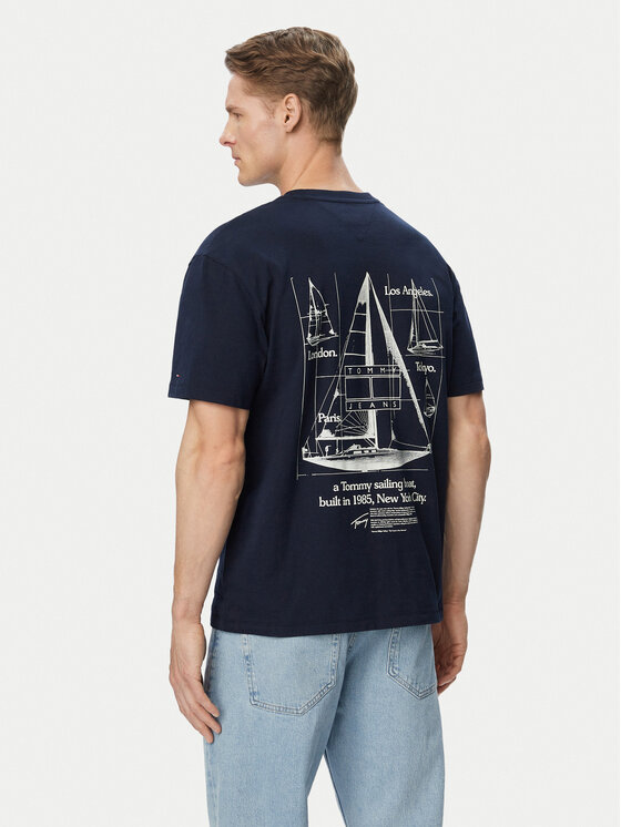 Tommy Jeans Tommy Jeans Camiseta Sailboat DM0DM23184 Azul marino Regular Fit