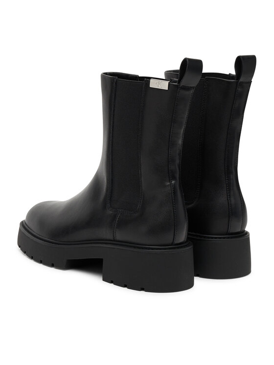 Calvin Klein Jeans Chelsea cipele Calvin Klein Jeans Combat Mid Chelsea Boot Hw Lth YW0YW01869 Crna
