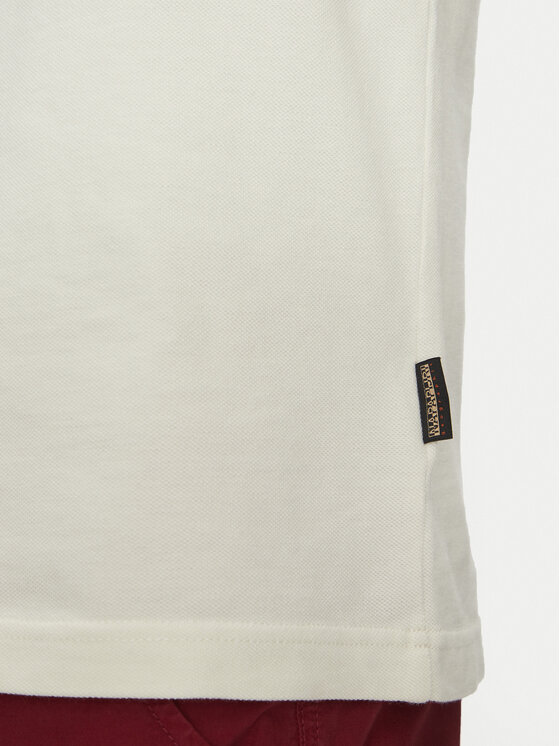 Napapijri Napapijri Polo E-Zeri NP0A4ID4 Écru Regular Fit