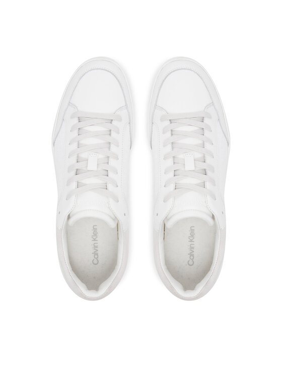 Calvin Klein Sneakers Calvin Klein Low Top Lace Up Lth Mono HM0HM01756 Alb