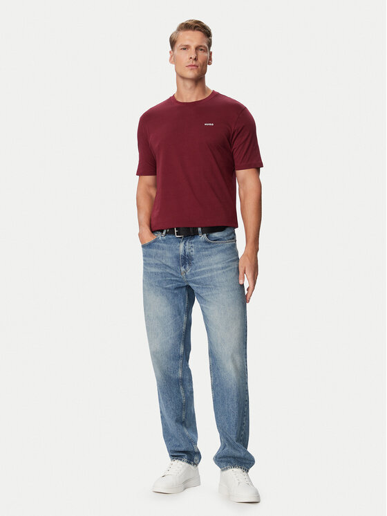 HUGO HUGO Majica Dero222  50466158 Bordo rdeča Regular Fit