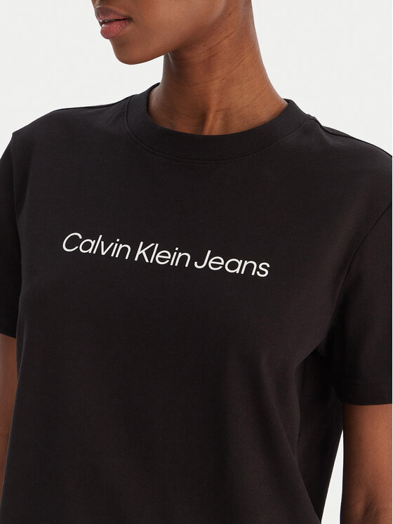 Calvin Klein Jeans Calvin Klein Jeans Majica A- Inst. Logo Classic LV047C912G Črna Regular Fit