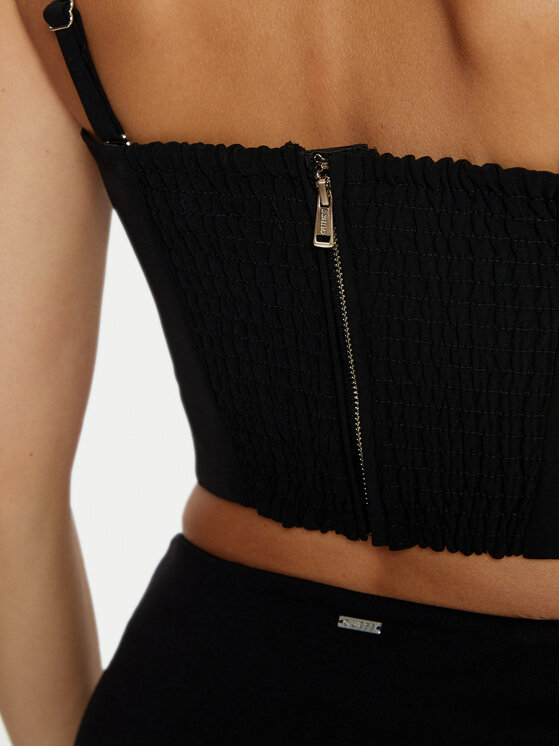 Guess Guess Топ W5RH26 WGLO2 Чорний Regular Fit