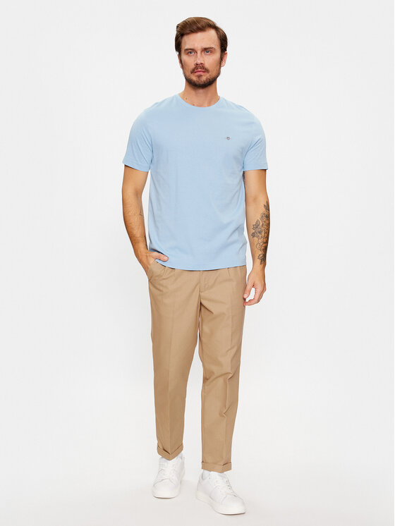 Gant Gant T-shirt Shield 2003184 Celeste Regular Fit
