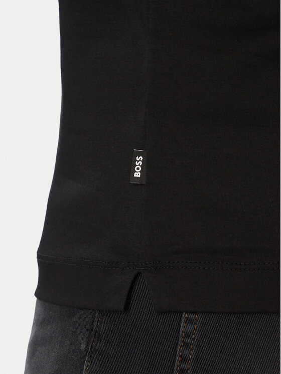 BOSS BOSS Majica dugih rukava H-Tenison 195 50565601 Crna Slim Fit