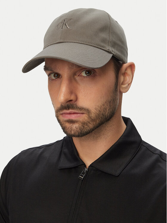 Calvin Klein Kapa s šiltom Calvin Klein Monogram Embroidery Baseball Cap LV04G5002G Siva