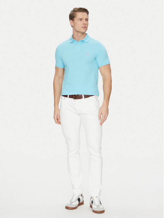 Polo Ralph Lauren Polo Ralph Lauren Поло Core Replen 710782592 Голубий Custom Slim Fit
