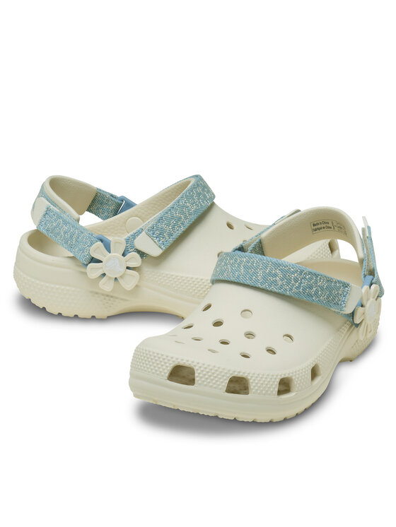 Crocs Шльопанці Crocs Clsc Dnm Flwr Adj BackstrapCgK 212511 Сірий