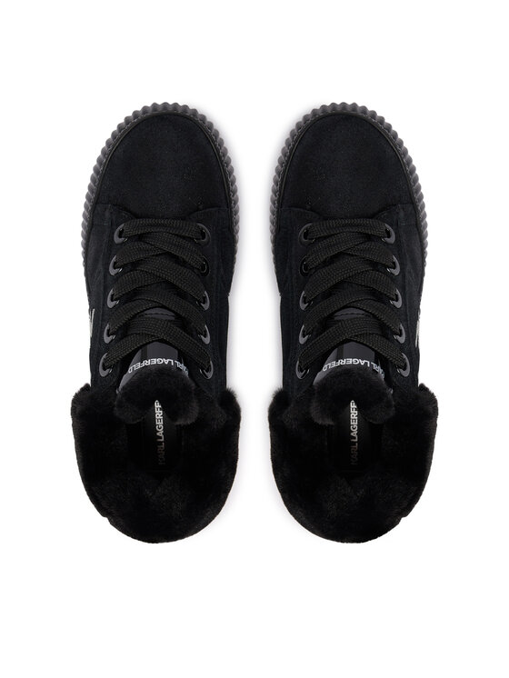 KARL LAGERFELD Sneakersy KARL LAGERFELD Kreeper Lo KL42312L Czarny
