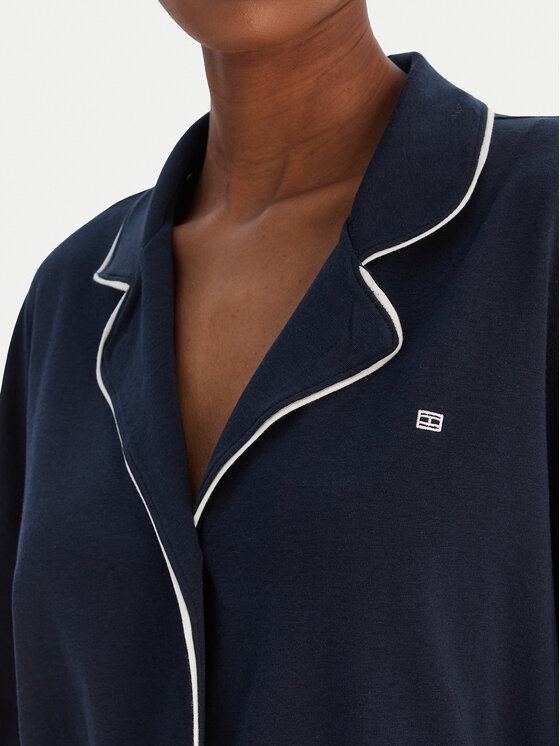 Tommy Hilfiger Tommy Hilfiger Pijama UW0UW06142 Azul marino Relaxed Fit