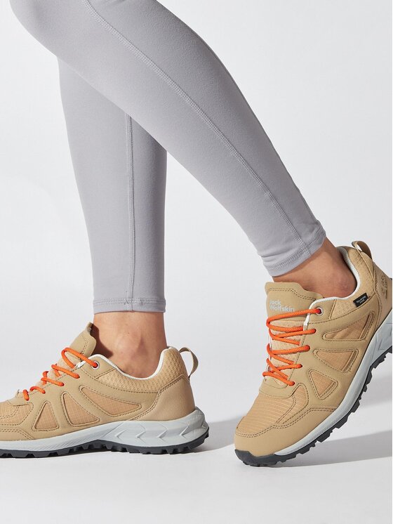 Jack Wolfskin Trekingová obuv Jack Wolfskin Woodland 2 Texapore Low W 4051341 Béžová