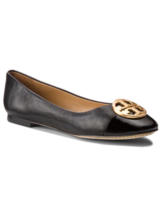 Tory Burch Балетки Tory Burch Chelsea Cap-Toe Ballet 46882 Чорний