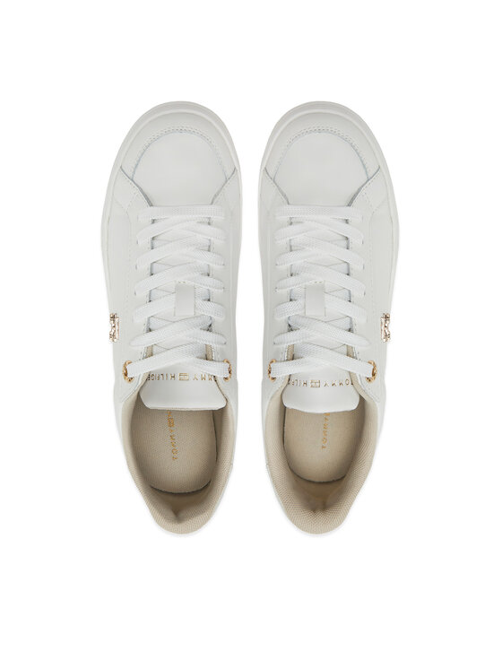 Tommy Hilfiger Αθλητικά Tommy Hilfiger Th Platform Sneaker Lthr FW0FW08209 Εκρού
