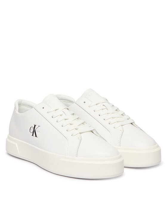 Calvin Klein Superge Calvin Klein Basket Cupsole Laceup Lth Ml YM0YM01460 Bela