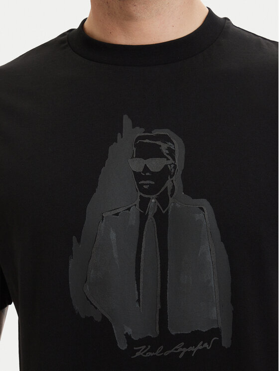 KARL LAGERFELD KARL LAGERFELD Camiseta 755143 563225 Negro Regular Fit