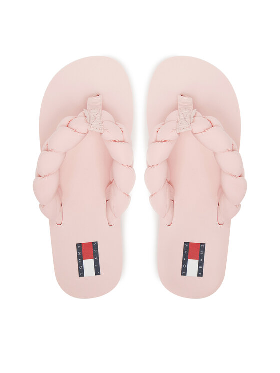 Tommy Jeans Джапанки Tommy Jeans Braided Thong Beach Sandal EN0EN02877 Розов