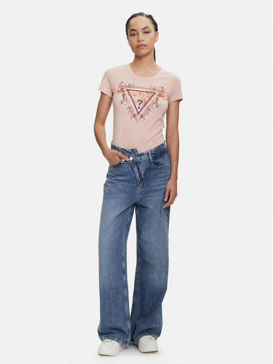 Guess Guess T-shirt W5YI08 J1314 Narančasta Regular Fit