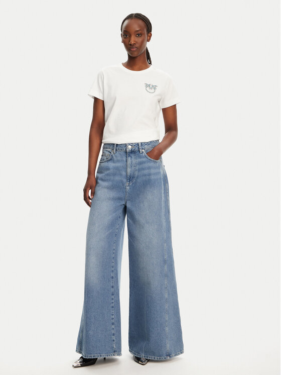 PINKO PINKO T-shirt Nambrone 103320 A2G7 Bianco Regular Fit