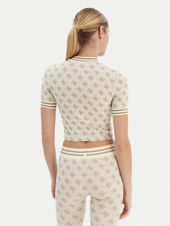 Guess Guess Póló V5BP07 K2000 Világos bézs Slim Fit