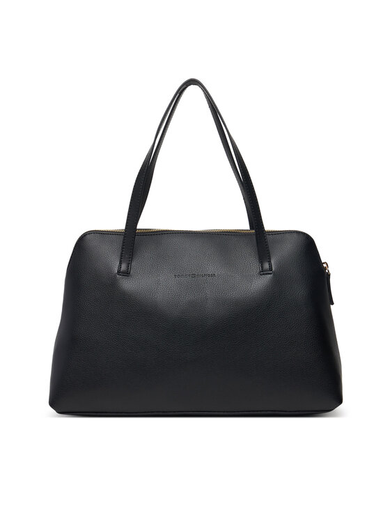 Tommy Hilfiger Kabelka Tommy Hilfiger Th Buckle Tote AW0AW19032 Černá