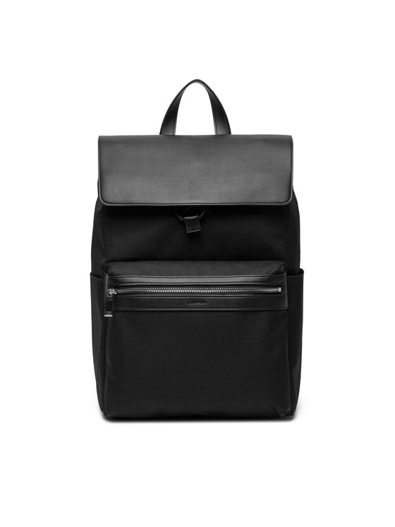 Calvin Klein Раница Calvin Klein Contrast Flap Backpack LV04D3030G Черен