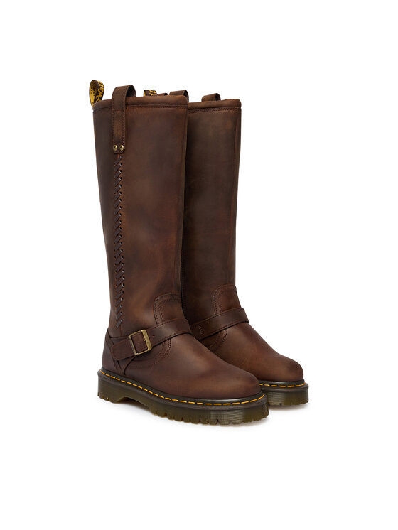 Dr. Martens Stivali Dr. Martens ANISTONE KNEE HIGH CRAZY HORSE DM41871200 Marrone