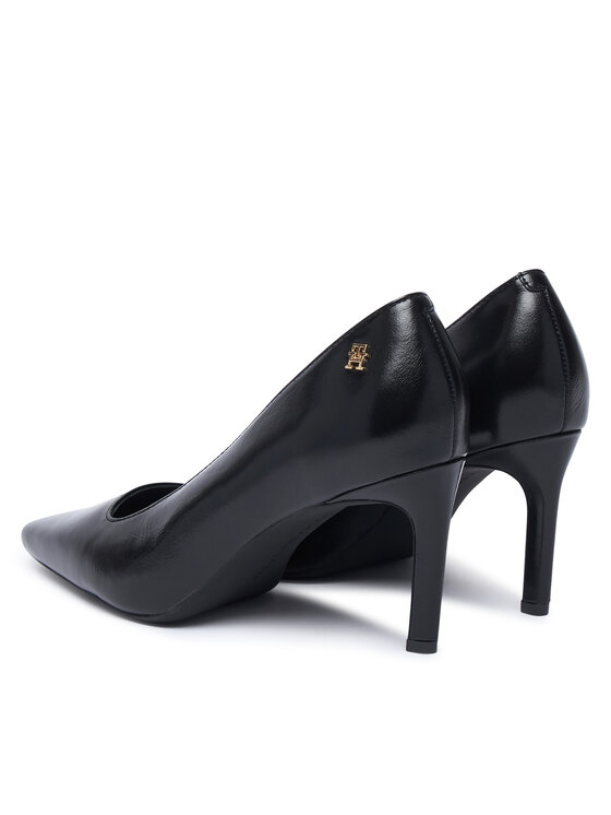 Tommy Hilfiger Szpilki Tommy Hilfiger Squared Toe High Heel Lth Pump FW0FW09510 Czarny