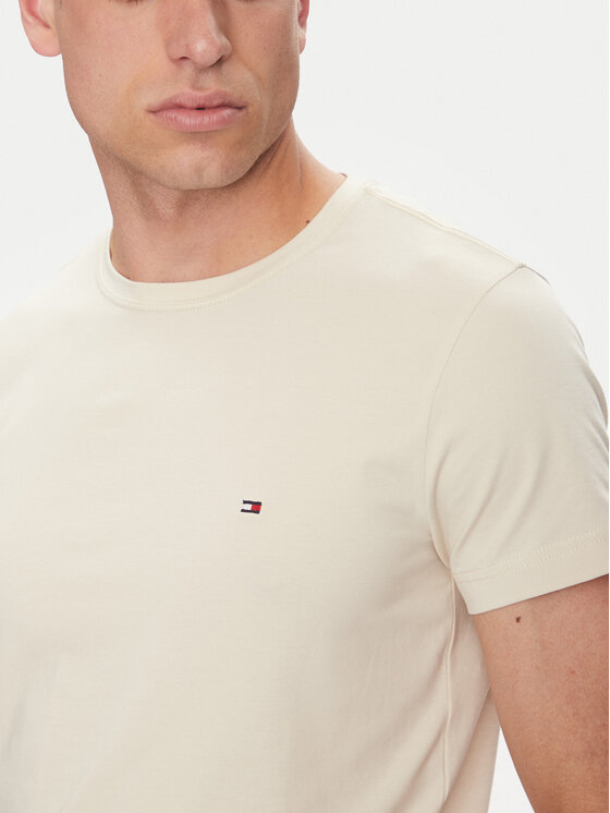 Tommy Hilfiger Tommy Hilfiger Póló MW0MW10800 Bézs Slim Fit