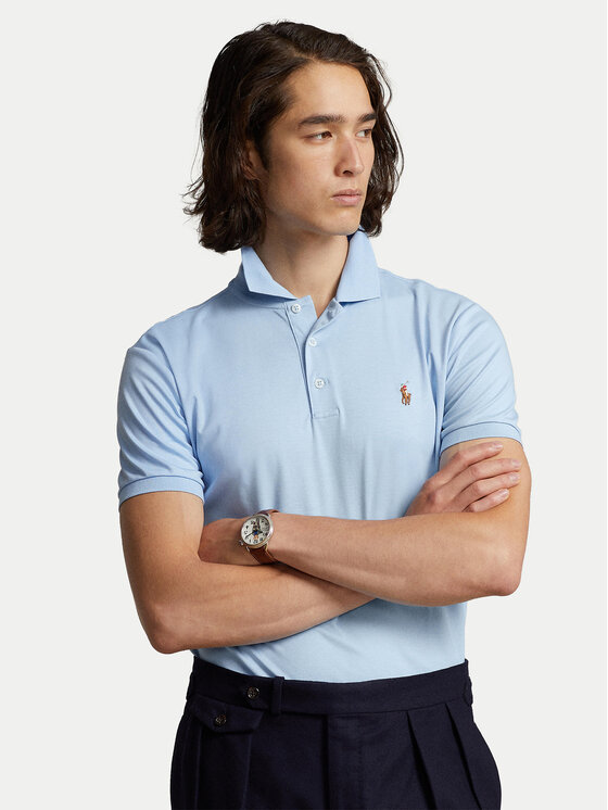 Polo Ralph Lauren Polo Ralph Lauren Поло 710713130005 Голубий Slim Fit