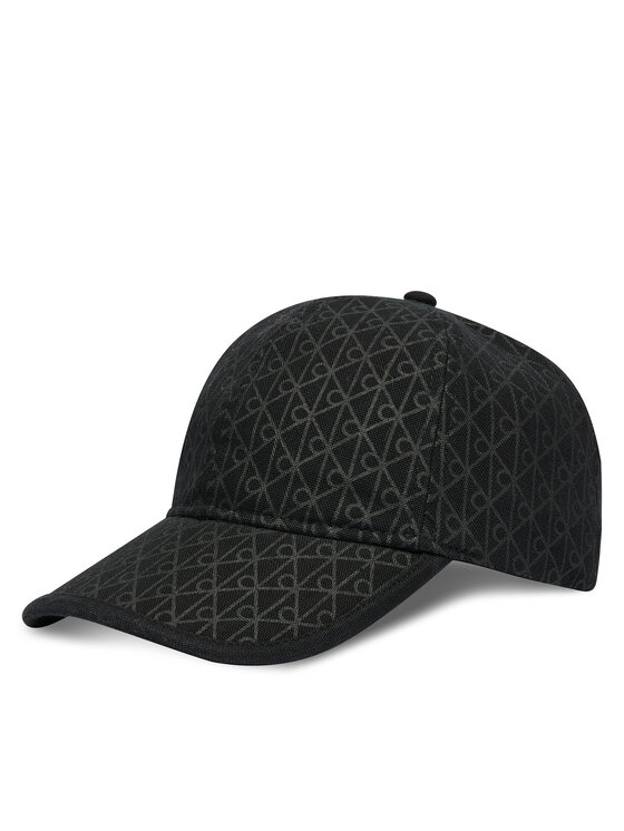 Calvin Klein Kapa s šiltom Calvin Klein Emblem Print W Leather Patch Cap LV04D5029G Črna