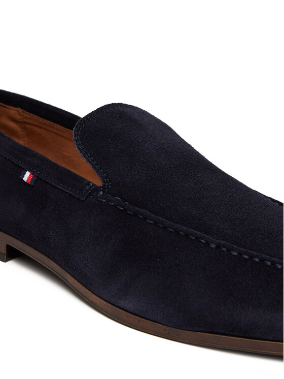 Tommy Hilfiger Mokasyny Tommy Hilfiger Hilfiger Flexible Suede Loafer FM0FM05496 Granatowy