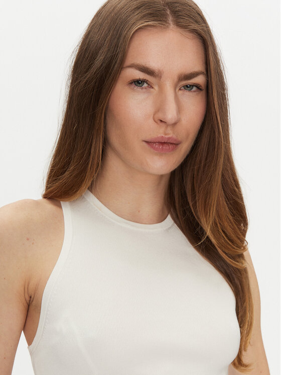 Elisabetta Franchi Elisabetta Franchi Marškinėliai TK-39S-51E2 Balta Slim Fit