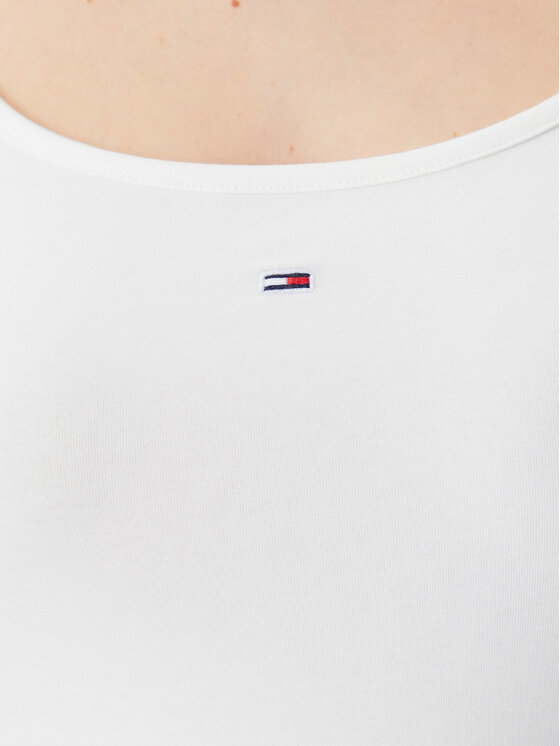 Tommy Jeans Tommy Jeans Marškinėliai Essential DW0DW20675 Écru Slim Fit
