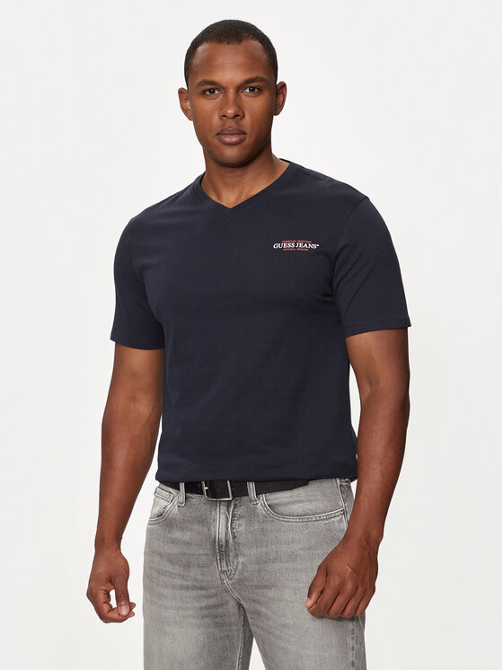 Guess Jeans Guess Jeans Футболка M4YI50 K8HM0 Cиній Slim Fit