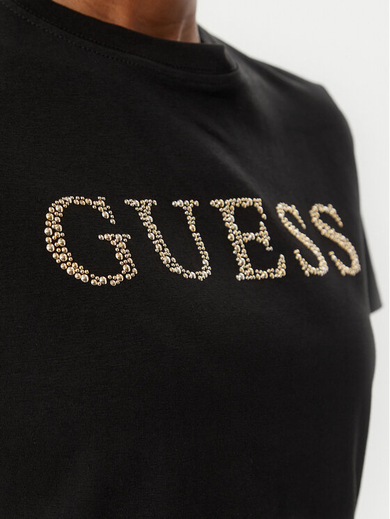 Guess Guess Футболка V6RI20 J1314 Чорний Regular Fit