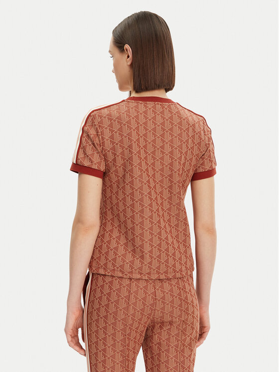 Lacoste Lacoste Футболка TF3244 Оранжевий Slim Fit