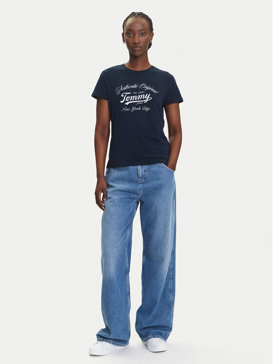 Tommy Jeans Tommy Jeans T-Shirt Essential DW0DW21404 Σκούρο μπλε Regular Fit