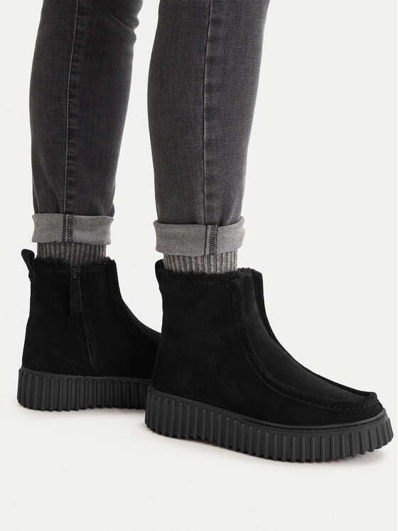 Clarks Botine Clarks Torhill Cozy 26182910 Negru