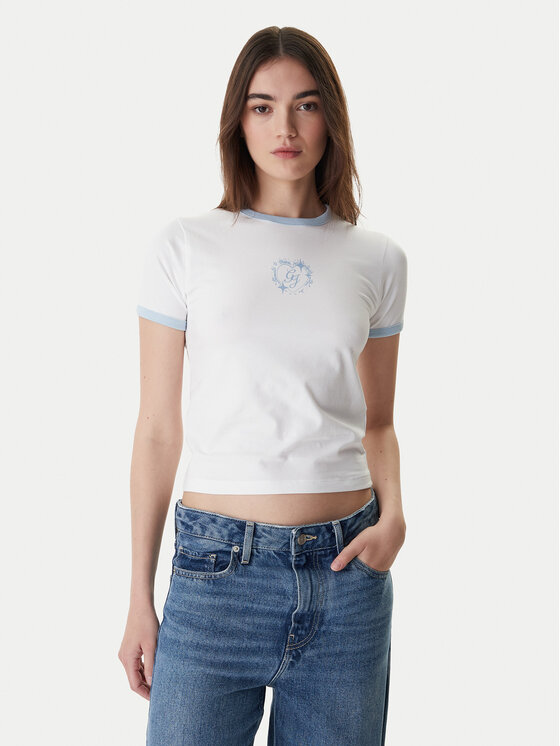 Guess Jeans Guess Jeans Футболка W6RI16 J1314 Білий Regular Fit