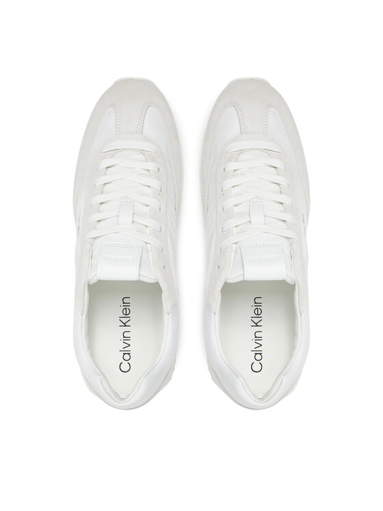 Calvin Klein Sneakersy Calvin Klein Runner Lace Up - Nylon Mix HW0HW02395 Bílá
