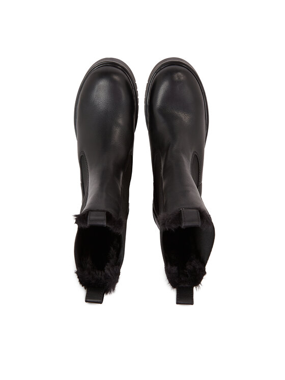 Tommy Jeans Kotníková obuv s elastickým prvkem Tommy Jeans Tjw Warmlined Chelsea Boot EN0EN02313 Černá