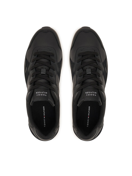 Tommy Hilfiger Tenisice Tommy Hilfiger T Hilfiger Core Lth Runner FM0FM06002 Crna