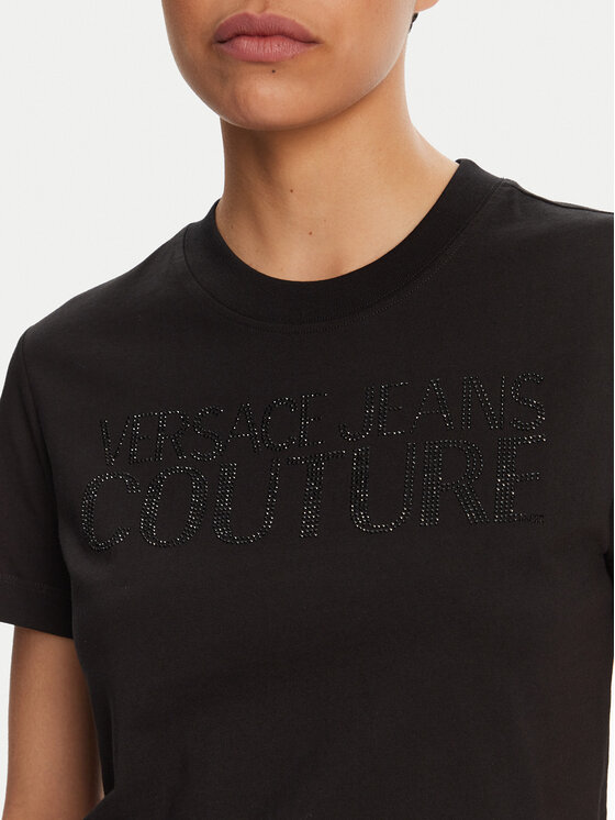 Versace Jeans Couture Versace Jeans Couture Футболка 78HAHS04 Чорний Regular Fit