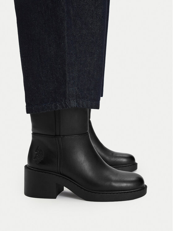 U.S. Polo Assn. Botine U.S. Polo Assn. EO-RAVEN001W/GY1 Negru