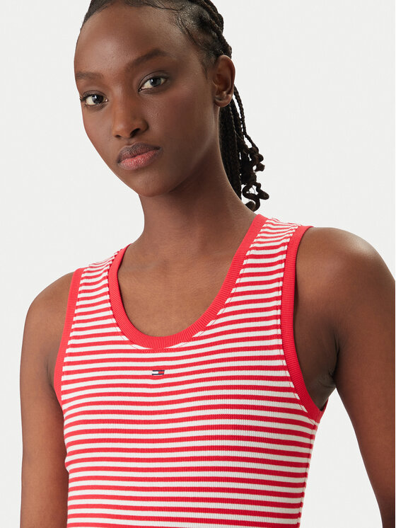Tommy Jeans Tommy Jeans Top Essential DW0DW20673 Rojo Slim Fit